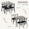 5 Piece Dining Table Set, Kitchen Dining Room Table Set for 4, Upholstered Chairs, for Home Restaurant Apartment, Easy Assembly - 2 of 4
