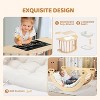 JOYMOR Toddlers 5-in-1 Pikler Triangle Climber Set Montessori with Arch Rocker & Blackboard Foldable - 2 of 4
