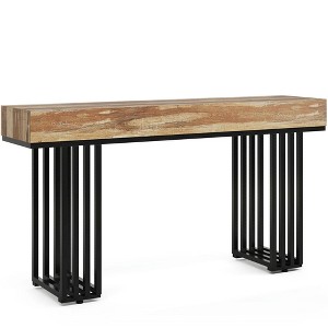 Resenkos Entryway Table, Console Sofa Table,55-inch Console Table, Modern Entryway Table with Metal Legs,Rustic - 1 of 4