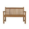 Maggift Patio Accent Chairs, Wooden Park Loveseat, All-Weather Design, Suitable for Lawn, Garden and Porch, Brown, 47.22" * 21.62" * 36.21" - 4 of 4