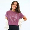 Simply Sage Market Women's Butterfly and Floral Heart Short Sleeve Garment Dyed Tee - 2 of 4