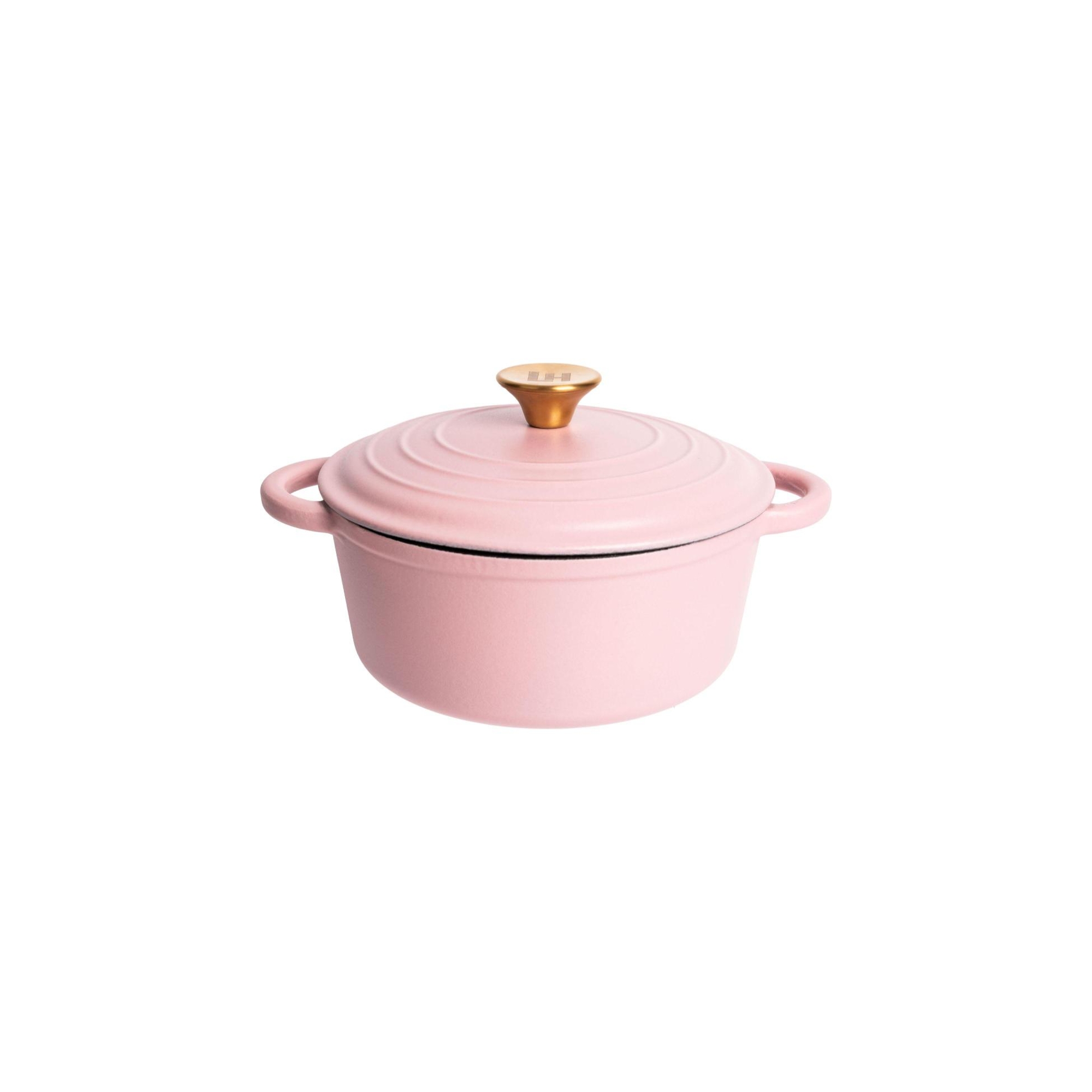 Lexi Home Enameled 2.8 Qt. Cast Iron Dutch Oven - Pink Matte