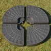 Okak All-Weather Round Umbrella Base for Water or Sand Filled, Outdoor Umbrella Stand with 148lb Weights, Umbrella Base Stand for Garden, Coffee - 2 of 4