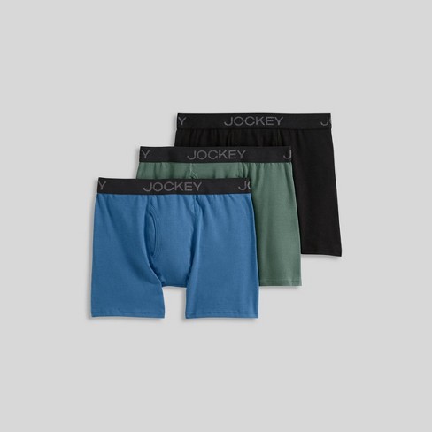 Jockey Active Stretch Mens 3 Pack Boxer Briefs, Color: Blue Gray - JCPenney