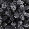 6FT Black Gradient Pencil Christmas Tree – Prelit with 100 Dual Color LEDs, Snow Flocked, 320 Branch Tips, Metal Stand - 3 of 4