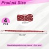 Unique Bargains Braided Polyester Elegant Design Durable Curtain Tiebacks Wine Red 4 Pcs - 2 of 4