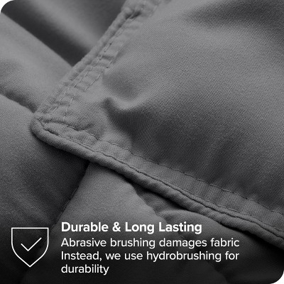 Bare Home 3-Piece Goose Down Alternative Comforter Set in Grey, Queen