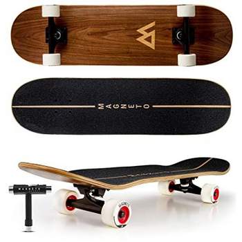 Magneto SUV Skateboards | Fully Assembled 31" x 8.5" Standard Size | 7 Layer Canadian Maple Deck with Skate Tool (SUV Natural)