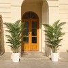 DR.Planzen 72" Artificial Palm Tree - 6FT UV Resistant Fake Plant with14 Silk Leaves & 15.7" Planter for Indoor House Plants, Tall Faux Trees 1 Pack - 3 of 4