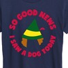 Women's - ELF - Christmas Family Set Saw A Dog Short Sleeve Graphic T-Shirt - 2 of 4