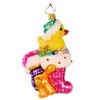 Christopher Radko 5.5 Inch Down With Fur In Pink Tree Ornaments - 2 of 3