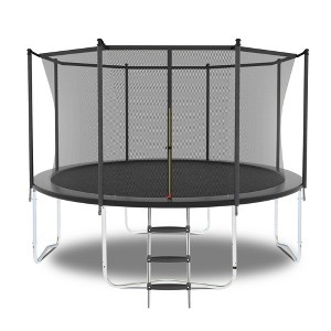 Jump Into Fun Trampoline With Safety Enclosure Net, Jumping Mat, Spring Cover Padding, Ladder Recreational Trampoline for Kids and Adults - 1 of 4