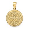 Black Bow Jewelry 14k Yellow Gold Solid San Benito 2 Sided Medal Pendant, 10mm or 18mm - 3 of 4