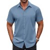 COOFANDY Button Down Shirt Short Sleeve Dress Shirt Casual - 4 of 4