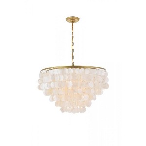 Elegant Lighting Selene 6 light Brass Pendant - 1 of 4