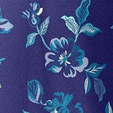 navy batik floral