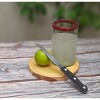 Dos Sueños Mexican Hand Blown Drinking Glasses - Red Rim - 14oz - Single Glass - 2 of 4