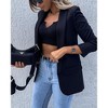 Women's New Long - Sleeve Solid - Color Blazer for Fall and Winter, Stylish Outerwear for Office and Casual Occasions - 2 of 4