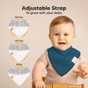8pk Organic Baby Bandana Bibs, Baby Drool Bibs for Baby Boy, Girl, Baby Bibs for Infant, Newborn - 3 of 4