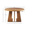 Vynxaria Coffee Tables: Chic 44" Round White Dining Table with Unique Design - 3 of 4