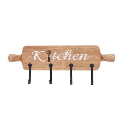 Modern Farmhouse Fir Wall Hook Brown - Olivia & May