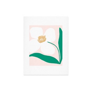Deny Designs Maritza Lisa Single White Abstract Flower Framed Wall Art Print - 1 of 4