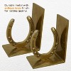 Huntley Horse shoe Bookends, Pair, Brass Antique Finish - 2 of 4