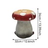 SEVOBAL Mushroom Statue Stool Outdoor Garden Forest Base Courtyard Lawn Courtyard Decoration Indoor Party Festival Kid Gift, Orange, 12.6"*12.6"*13.4" - 3 of 4