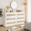 Jojoka Rattan Dresser for Bedroom, Modern 6 Drawer Double Dresser with Anti-Tip Kit - 4 of 4