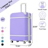 20" Luggage With TSA Lock, Hardshell Lightweight Carry On Hardside Luggage With Silent Spinner Wheels, Retro Travel Suitcase For Workers - 4 of 4