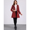 Allegra K Women's Hooded Toggle Button Long Sleeve Winter Duffle Coats - 3 of 4