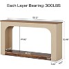 Gulches Farmhouse 2-Tier Console Sofa Table with LED Lights, Wood, Brown, 55" - 2 of 4