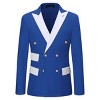 Cloudstyle Mens 2-Piece Dress Suit Blazer Slim Fit Double-Breasted Suit Jacket Sport Coat and Pants Set - 3 of 4