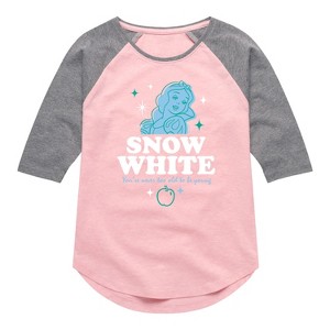 Girls' - Disney Princess - Snow White Never Too Old Shirt Tail Raglan Graphic T-shirt - 1 of 3