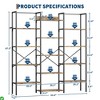 5-Tier Industrial Bookcase with 14 Open Shelves – Wide Etagere Bookshelf for Storage and Display in Living Room, Home Office, or Study - 2 of 4