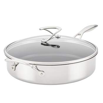 Circulon SteelShield C-Series 5qt Clad Tri-Ply Nonstick Saute Pan with Lid and Helper Handle