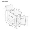 22.8in End Table with Flip Top, USB Ports, and Hidden Storage Drawer for Small Spaces -3irtyhousy - 4 of 4