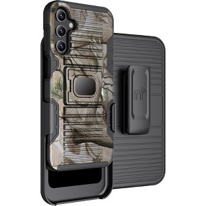 Nakedcellphone Combo for Samsung Galaxy A15 5G / A25 5G - Rugged Phone Case with Stand and Belt Clip Holster - 1 of 4