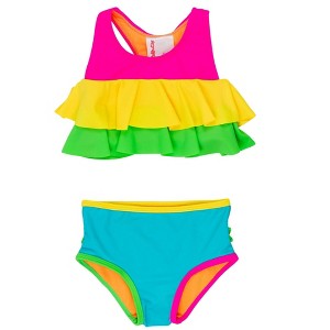 RuffleButts Toddler Girls Flounce Bikini - 1 of 4