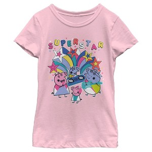 Girl's Peppa Pig Superstar Band T-Shirt - 1 of 4
