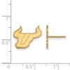 Black Bow Jewelry 10k Yellow Gold South Florida Bulls NCAA Post Earrings - 2 of 3