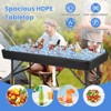 Tangkula 4 FT Folding Ice Cooler Table with Drain & Bucket Removable Skirt No Assembly Portable Fill and Chill Table for Food Drink Beverage Black - 3 of 4
