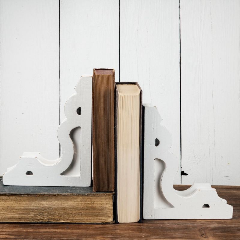 Set of 2 Wood Corbel Bookends - Foreside Home & Garden, 4 of 7