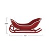 Storied Home Holiday Metal Sleigh Soap Dish, Red and White - 2 of 2