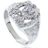 Pompeii3 Mens Diamond American Eagle Ring 10K White Gold - 4 of 4