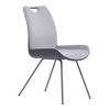 Set of 2 Delvar Contemporary Dining Chair Pewter Fabric - Armen Living: Upholstered, Wood Frame, Spot Clean - 4 of 4