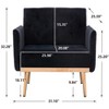 LOVMOR Modern Accent Chair w/Rose Golden feet & Upholstered,leisure single sofa for Living Room Bedroom Office - 4 of 4