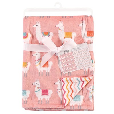 Llama-Themed Super Soft Reversible Mink Baby Blanket