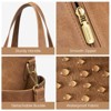 Laptop Tote Bag for Women 15 Inch Vintage Leather Work Laptop Bag with Large Water Bottle Pockets - 4 of 4