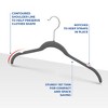 OSTO 50 Pack Premium Velvet Shirt Hangers, Non-Slip Standard Hangers with Notches, Thin/Space Saving 360 Degree Stainless Steel Hook - 3 of 4